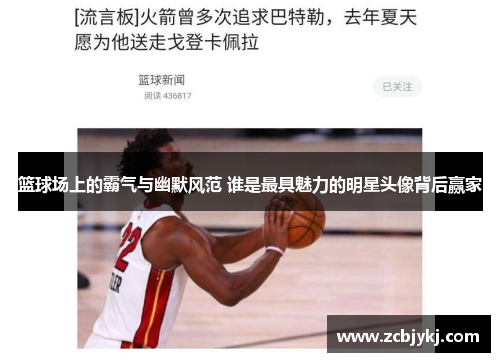 篮球场上的霸气与幽默风范 谁是最具魅力的明星头像背后赢家